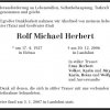 Herbert Rolf Michael 1927-2006 Todesanzeige